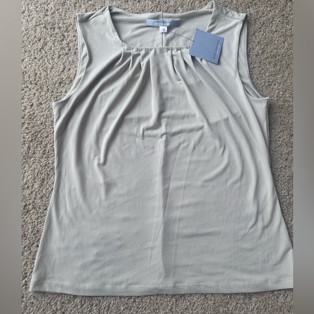 Andrew Marc Light Gray Tank Top